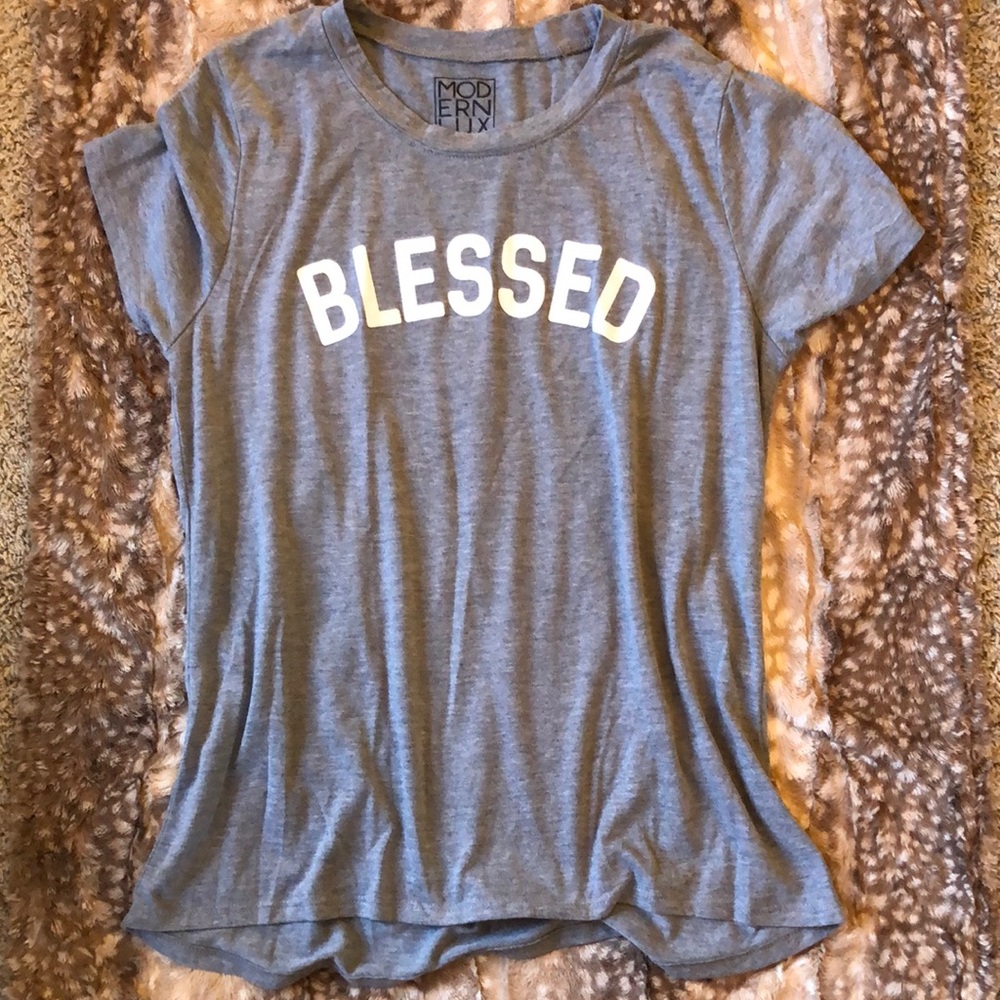 Gray “Blessed” Shirt